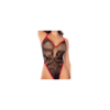 Body en résille noire et rouge à motif serpent - Mapalé